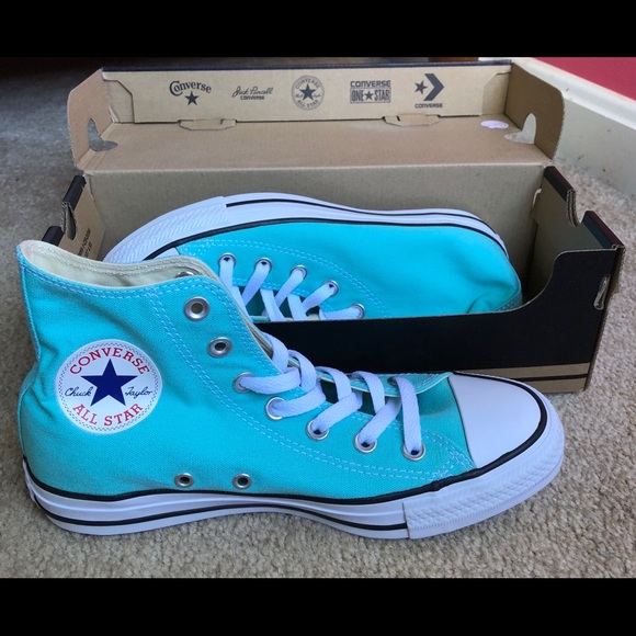 converse turquoise high tops